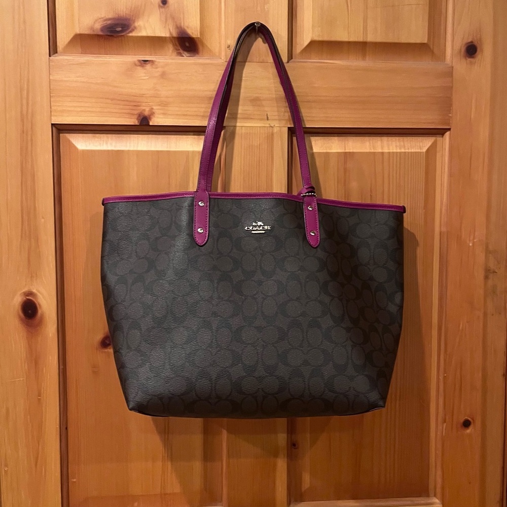 Coach City Tote reversible pink READ